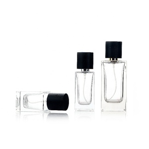 Bottiglia di Vetro Quadrata Personalizzata per Profumo Spray 30ml 50ml 100ml, Flacone di Lusso per Parfum con Tappo in Legno - Product Image 4