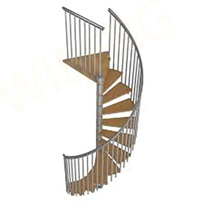 Modern Design Curved Stainless Steel Spiral Staircase for Indoor Use Villa Hotel Interior Steel Structure