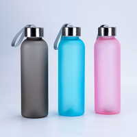 Aanpasbare transparante PC plastic waterfles deksel rietje koord sport reis-modern design unisex handwas alleen fabrieks prijs snel
