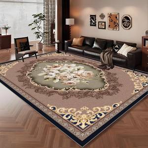 พรมลายดอกไม้สไตล์วินเทจยุโรป รูปทรงสี่เหลี่ยมผืนผ้า ผลิตจากเส้นใยโพลีเอสเตอร์ กันลื่น เหมาะสำหรับห้องนั่งเล่นและห้องนอน รุ่น H-277-7 - Product Image 1