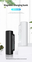 Chargeur sans fil à aspiration magnétique, charge rapide 15W, batterie portable 3000mAh, charge solaire, technologie GaN, batterie lithium 18650 pour les voyages