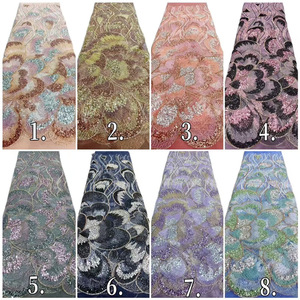 Tessuti in Pizzo con Paillettes e Perline di Alta Qualità Nigeriana, Delicato Pizzo per Abiti <span class=keywords><strong>da</strong></span> <span class=keywords><strong>Sposa</strong></span> e <span class=keywords><strong>da</strong></span> Cerimonia - Product Image 5