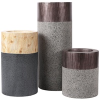 Pot Bunga Sederhana Besar dari Fiberglass Gaya Nordic untuk Tanaman Hijau