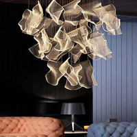 Lustre de plafond moderne de luxe en acrylique pour villa, salon, escalier, décoration, lampe suspendue LED pour salle à manger, garantie 5 ans