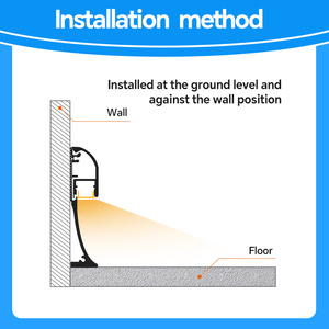 Perfil de Aluminio para Rodapié LED, Zócalo con Difusor para Decoración de Interiores - Product Image 4