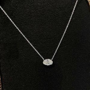 Xinfly HPHT CVD Lab Grown 1CT Oval Cut Diamond Pendant <b>Necklace</b> with 18k Gold IGI Certified - Product Image 2
