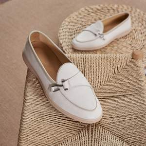 2026 Men's Breathable Waterproof Pointed Leather Business Formal Flat <b>Casual</b> Outdoor Slip-On Light Weight Height <b>White</b> All - Product Image 6