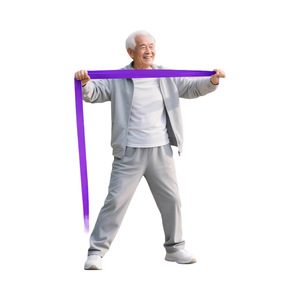 Bandes de résistance pour femmes d'âge moyen et âgées, pour exercices de fitness, d'étirement du dos, de la taille et des jambes, légère élasticité, latex naturel - Product Image 5