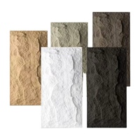 Grands panneaux muraux en peau de pierre PU feuilles de placage en pierre artificielle pour la conception de murs extérieurs panneaux de polyuréthane de roche de culture artificielle