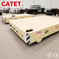 Chariot électrique sans rail de 15 tonnes avec télécommande, véhicule à petit rayon de braquage pour le transfert de matériaux dans les ateliers étroits
