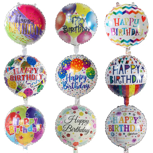 Venta al por mayor de <span class=keywords><strong>globos</strong></span> de papel de aluminio flotante de Feliz Cumpleaños de 18 pulgadas Mylar Foil impreso <span class=keywords><strong>globos</strong></span> de <span class=keywords><strong>fiesta</strong></span> para decoraciones de cumpleaños - Product Image 2