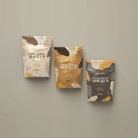 Kantong Mylar Segel 3 Sisi Custom Printing Gratis Sampel, Anti Lembab 3.5 Gram untuk Kemasan Teh Kopi Permen Gummy Makanan Hewan Peliharaan