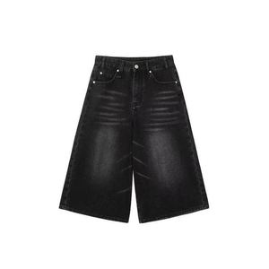 Shorts de Mezclilla Cortos Retro Unisex para Adolescentes, Estilo Veraniego de Pierna Ancha - Product Image 1