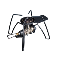 Réchaud à gaz portable en acier inoxydable pour pique-nique et camping en plein air, équipement de cuisson compact pour randonnée