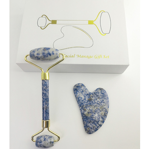 Ensemble de rouleaux de jade et de gua sha avec boîte, magnifique ensemble de rouleaux de jade pour le visage, ensemble de rouleaux de quartz rose - Product Image 3