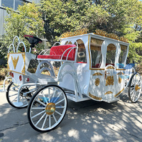 Calèche de mariage Électrique Royal Buggy Calèche tirée par des chevaux Cendrillon Cheval Wagon Noble Royal Carriage