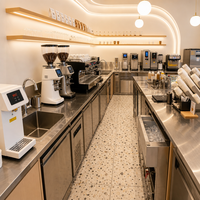 Solution clé en main pour l'ouverture d'un café de bubble tea : Cuiseur à boba, râpe à glace, scelleuse de gobelets, plateau X, en acier inoxydable 304 certifié CE et NSF