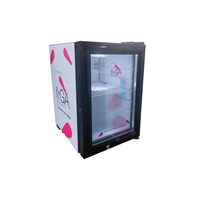 SC21 Logo personnalisé Mini réfrigérateur Compact boisson énergétique et refroidisseur de chocolat avec lumière LED porte en verre et contrôle mécanique de la température