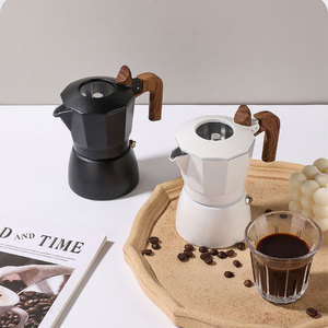 Draagbare Moka Potten Koffiezetapparaat Italiaanse Aluminium Mokka Pot Espresso <span class=keywords><strong>Maker</strong></span> Voor Thuis En Buiten Dubbele Kleppen Italiaanse Type Moka Pot - Product Image 3