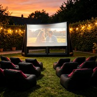Écran publicitaire gonflable commercial de 10 à 16 pieds avec double support pour entreprises d'événements, festivals et expositions
