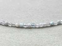 Collier ras du cou en aquamarine, bijou délicat en pierres précieuses, perles micro-facettées, cristal, minimaliste, tendance, pour soirée, petite pierre précieuse