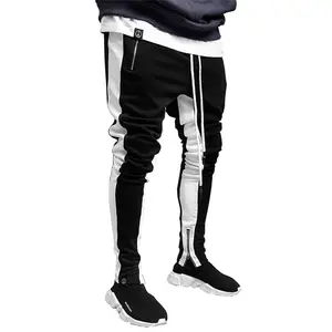 卸売 黒赤フライパン男性-男性用M ~ 3Xメンズファッションカジュアルトラックドローストリングワークアウトパンツジムジョガースウェットチェック柄ランニングパンツ