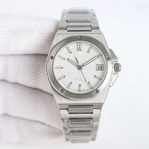 Montre mécanique automatique prestigieuse de 35 mm en acier inoxydable avec cristal saphir, date, chronographe, aiguilles, résistance à l'eau de 10 bars - Product Image 1