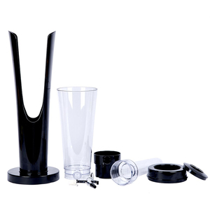Acciaio inossidabile 3L birra torre staccabile tubo di ghiaccio trasparente con doppio rubinetto Bar porta bevande contenitore - Product Image 4