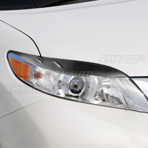 1 Par de Cubiertas Decorativas para Faros Delanteros de Coche, de Fibra de Carbono, para Toyota Sienna LE SE 2011 2012 2013 2014 2015 2016 2017 - Product Image 5