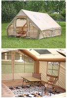 Vente en gros de 12 pièces ㎡   Grande tente de camping gonflable, imperméable et résistante au vent, en tissu Oxford enduit noir 300D, tente d'extérieur