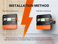 Contrôleur de charge solaire en matériau ABS de haute qualité 12V /24V PWM DC Charge Interfaces de tensions multiples Contrôleurs de charge