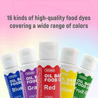 16 couleurs de colorant alimentaire à base d'huile de haute qualité pour la crème de cuisson Macaron chocolat colorant alimentaire coloré