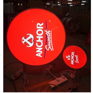 Tùy Chỉnh Ngoài Trời Không Thấm Nước <span class=keywords><strong>LED</strong></span> Lightbox Hai Mặt Mô Hình Vuông Quảng Cáo Vòng Dấu Hiệu Cho Tường Treo - Product Image 4