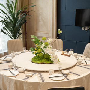 Arrangement floral artificiel sur base en mousse, centre de table rond, décoration florale en soie pour mariage, hôtel, table de salle à manger - Product Image 2