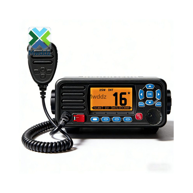 RS-509MG 25W 50KM VHF Mobile Transceiver Marine Transceiver IPX7 with Built-in GPS for Positioning
