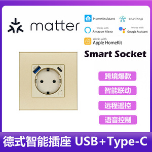 Cnskou Smart Socket Eu <b>Plug</b> Wi-Fi Tuya Control <b>Universal</b> Fast Charging 86x86mm Plastic Material - Product Image 5