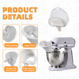Embudo de Silicona para Harina para Batidora <span class=keywords><strong>KitchenAid</strong></span> KSM150, Accesorio para Preparación de Repostería, Accesorios para Batidora, Disponible en Existencia, Logotipo Personalizado - Product Image 3