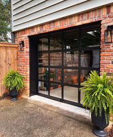Porte de garage électrique en aluminium et verre double, pliable, anti-effraction, étanche, design moderne, sur mesure pour entrepôt