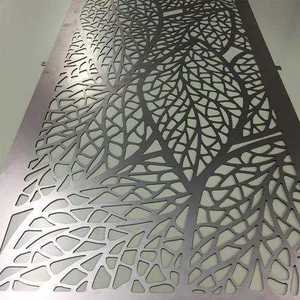 แผ่นโลหะลายใบไม้ตัดด้วยเลเซอร์ แผ่นกั้นตกแต่ง CNC สำหรับผนังภายใน - Product Image 2