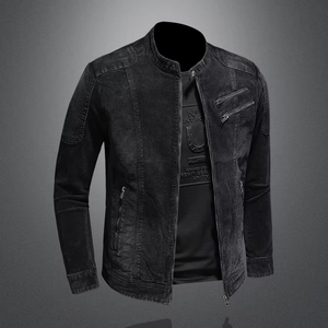 Veste en jean tendance de haute qualité pour hommes, style européen et américain, élégante, décontractée, en velours côtelé uni, de la boutique. - Product Image 4
