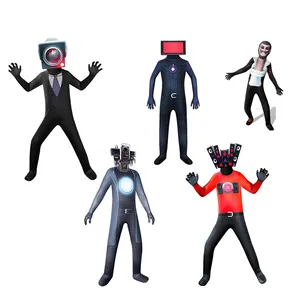 Nuevo diseño Hot sal Disfraces de Halloween nuevo juego skibiditoilet onesie TV man cos traje divertido onesie disfraces anime