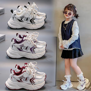 Chaussures décontractées à lacets en maille respirante, nouvelle collection printemps 2025, semelle souple et épaisse pour bébés filles et garçons - Product Image 1