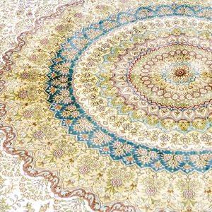 YILONG 9 'x 12' Alfombra de seda real de lujo de gran tamaño Medallón Alfombra grande <span class=keywords><strong>persa</strong></span> de seda - Product Image 4