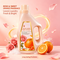 Lessive enzymatique économique 2L – Grande bouteille pour usage domestique – Longue durée – Parfum rose et orange douce – Élimination des taches