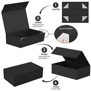 Boîte d'emballage rigide en papier artistique personnalisé avec fermeture magnétique pour maillots de bain, finition mate et motif ondulé (recyclable) - Product Image 3