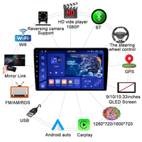 Radio Mobil 2 Din Carplay Android Auto Multimedia Layar Sentuh 9 Inci Navigasi GPS Wifi RDS FM AM DSP Dual USB
