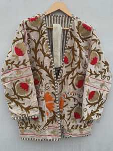 เสื้อคลุมกิโมโนกำมะหยี่ซูซานีงานฝีมือ ปักลายโบโฮ ระบายอากาศได้ดี เสื้อแจ็คเก็ตตัวยาวทรงโดดเด่น สง่างาม เสื้อคลุมตัวนอกสำหรับผู้หญิง - Product Image 4