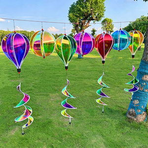 Tourniquet à vent sphérique 3D suspendu - Décoration de jardin colorée et réfléchissante et boule répulsive pour <span class=keywords><strong>oiseaux</strong></span> pour patio et ferme - Product Image 3