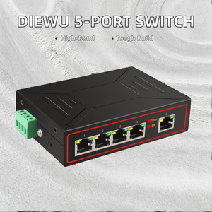 Diewu TXI173 100m Industrial Network Switch 5 Ports <b>Iron</b> Housing with Din Rail High-Affinity 10/100Mbps 1Gbps - Product Image 2
