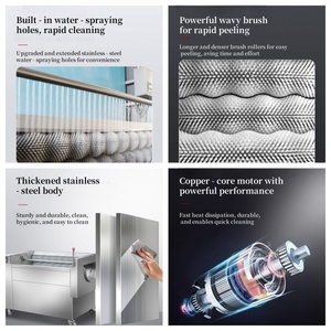 Công nghiệp tự động sắn lột máy 150 kg/giờ công suất cao điện khoai tây Peeler Máy gừng sắn lột máy - Product Image 5